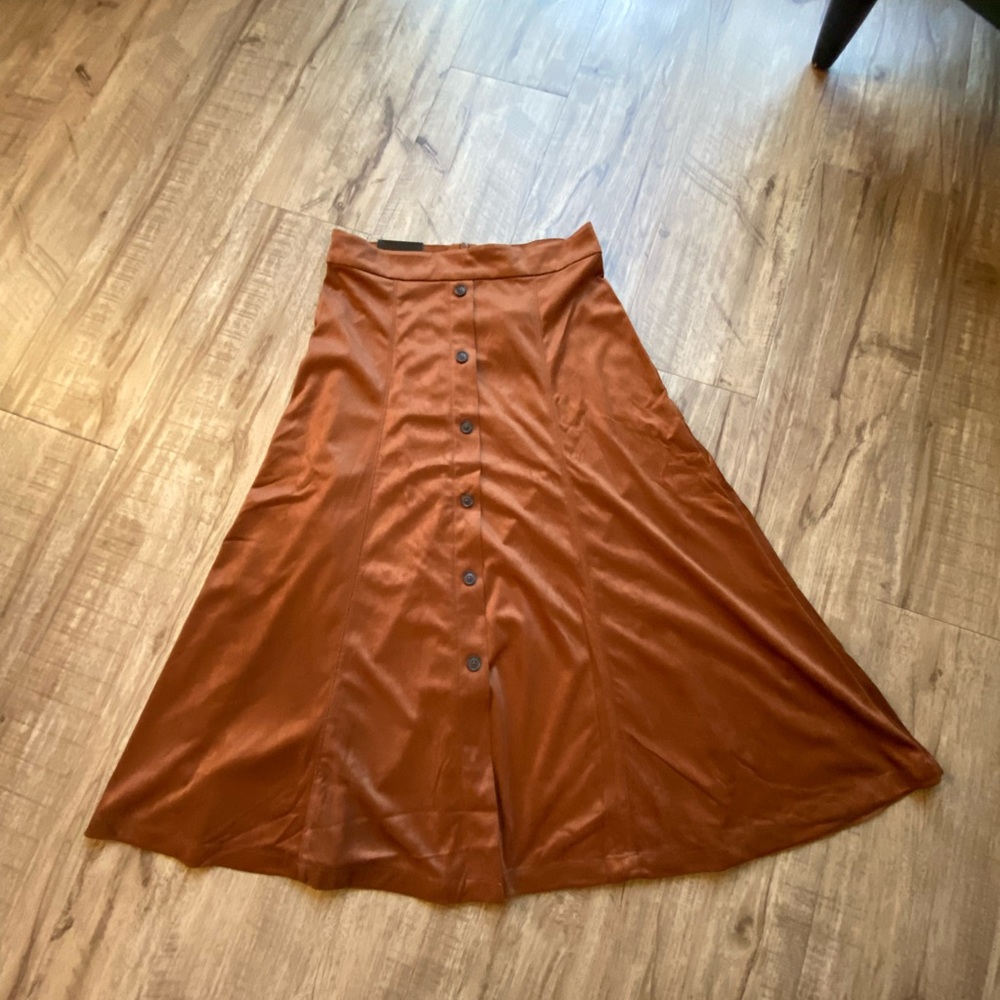 Banana Republic Factory Store Vegan Suede, High-Waisted Skirt